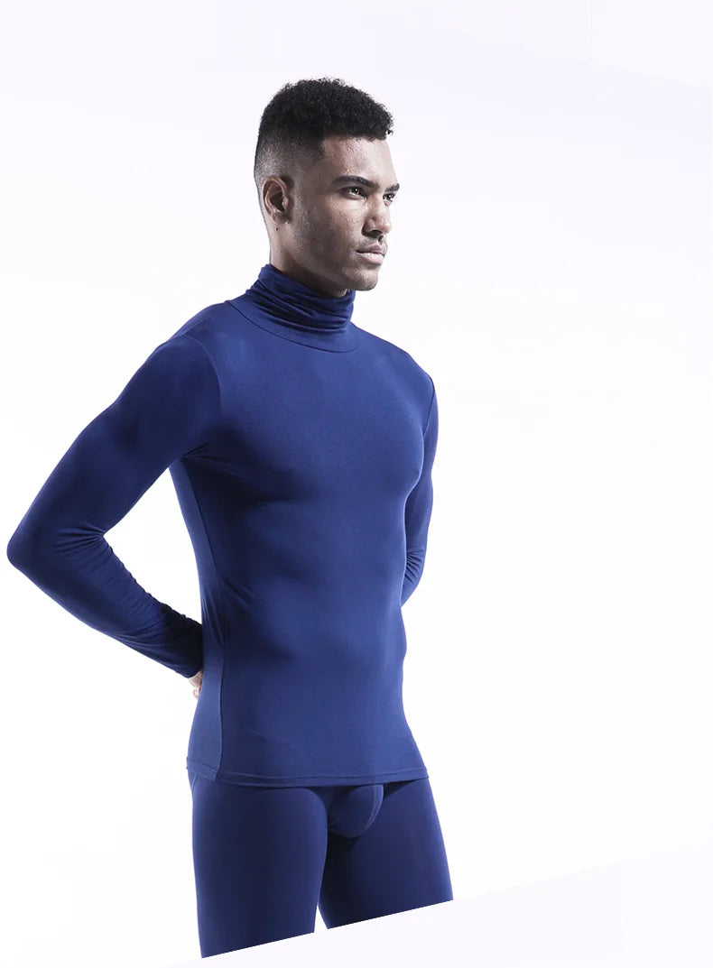 Men Thermal Long Sleeve Turtleneck T-shirts