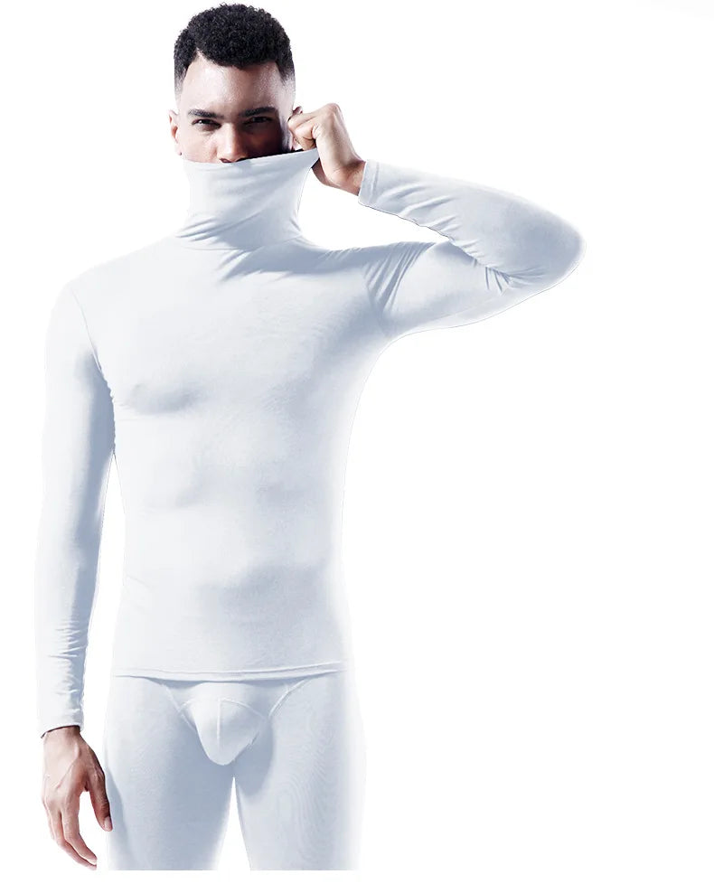 Men Thermal Long Sleeve Turtleneck T-shirts
