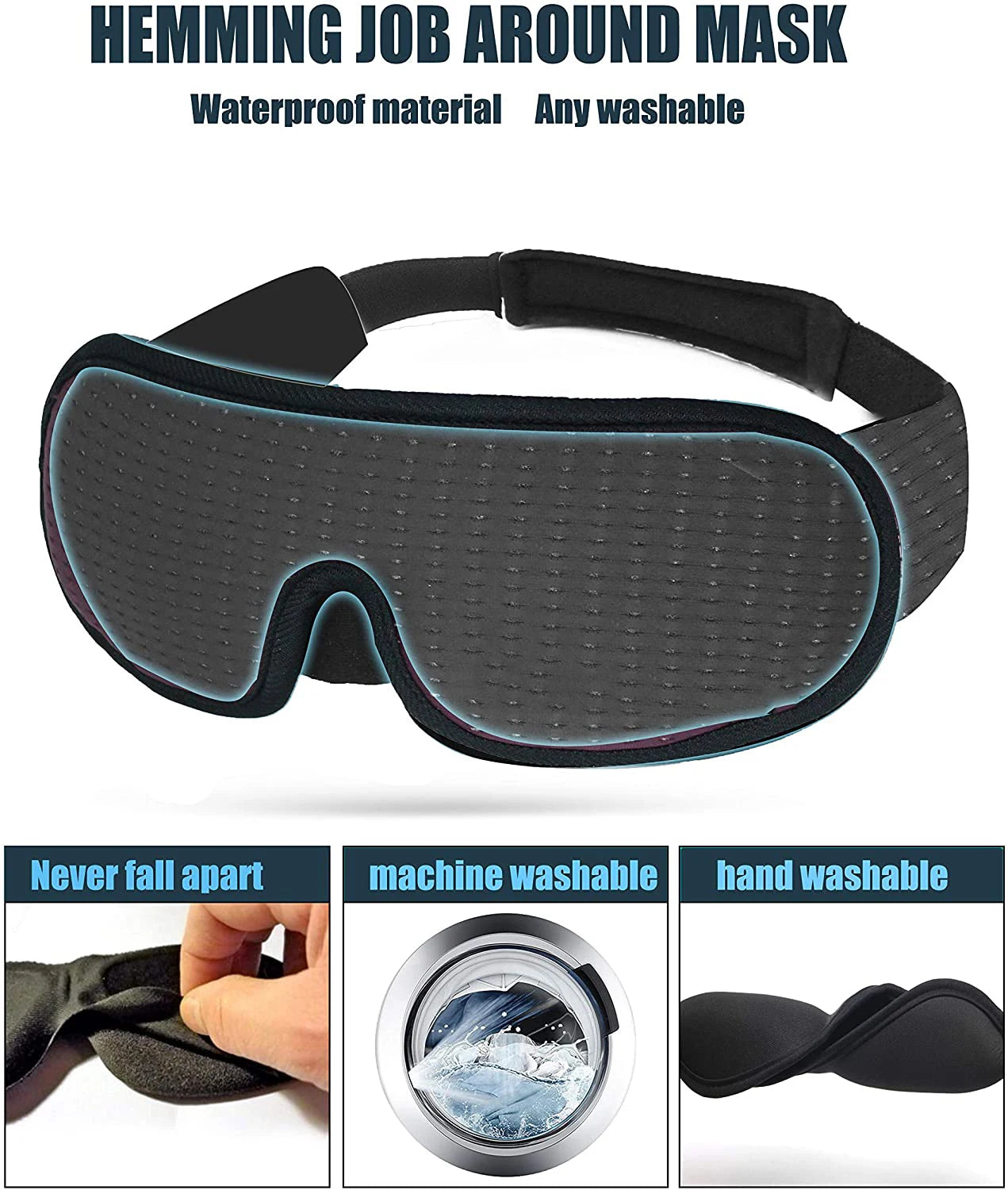 3D Mask for Sleep Eye Mask Lights Blockout
