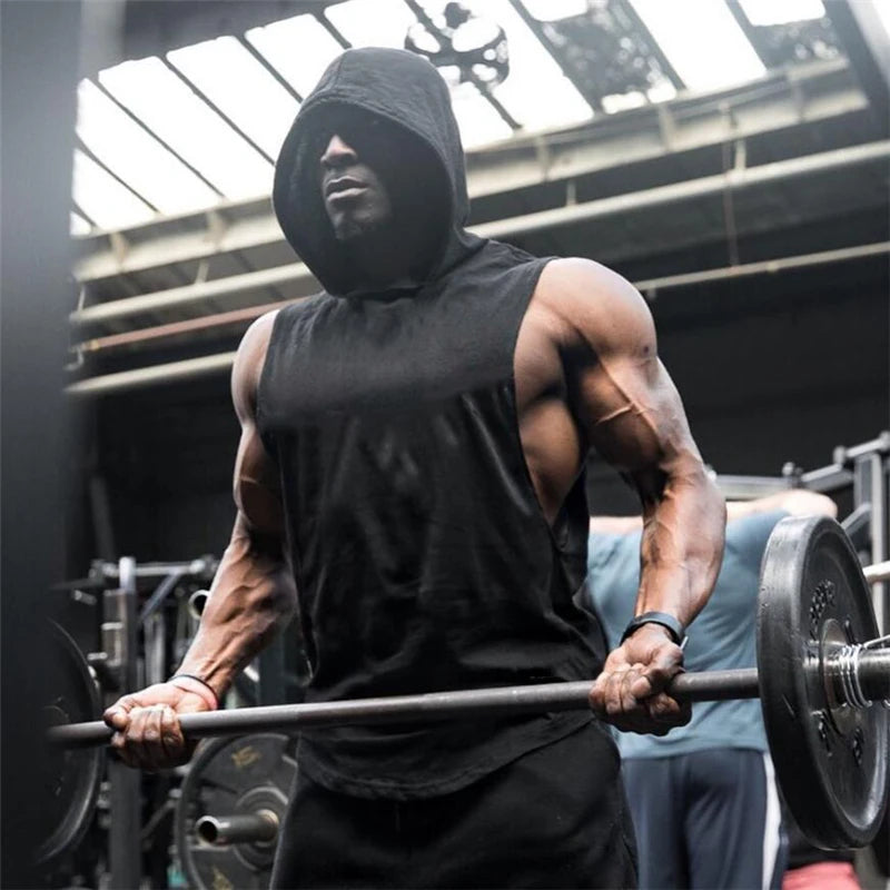 Cotton Sleeveless Shirts Gym Hoodies