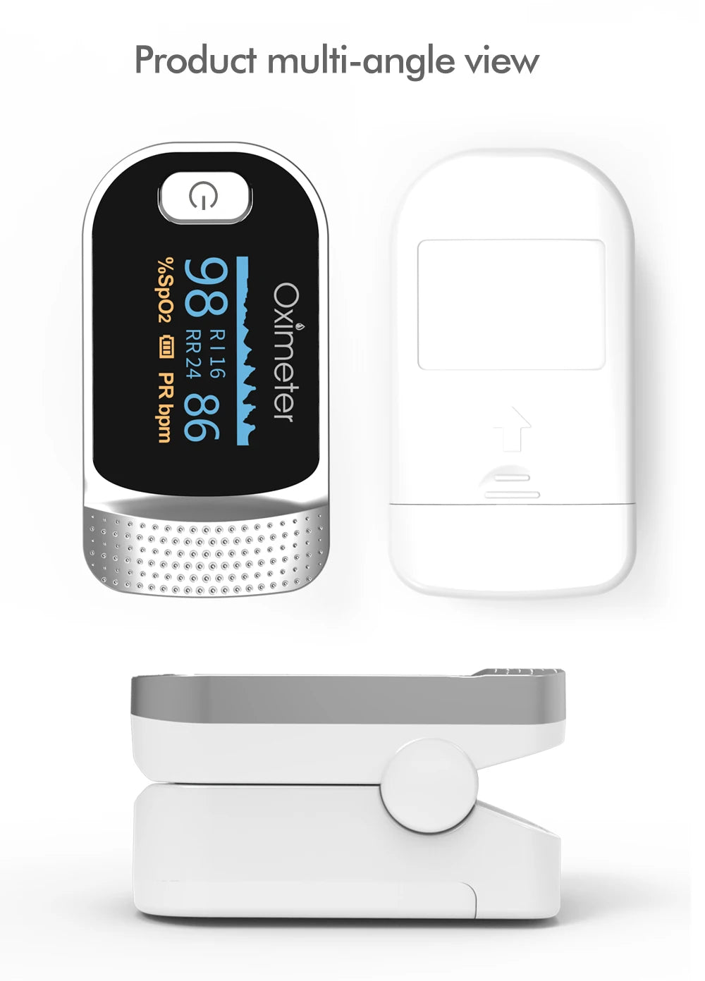 Finger Pulse Oximeter SPO2 PR PI RR Blood Oxygen Saturation