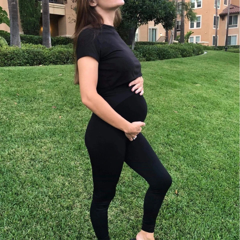 High Waist Pregnancy Yoga Pants with Belly Support