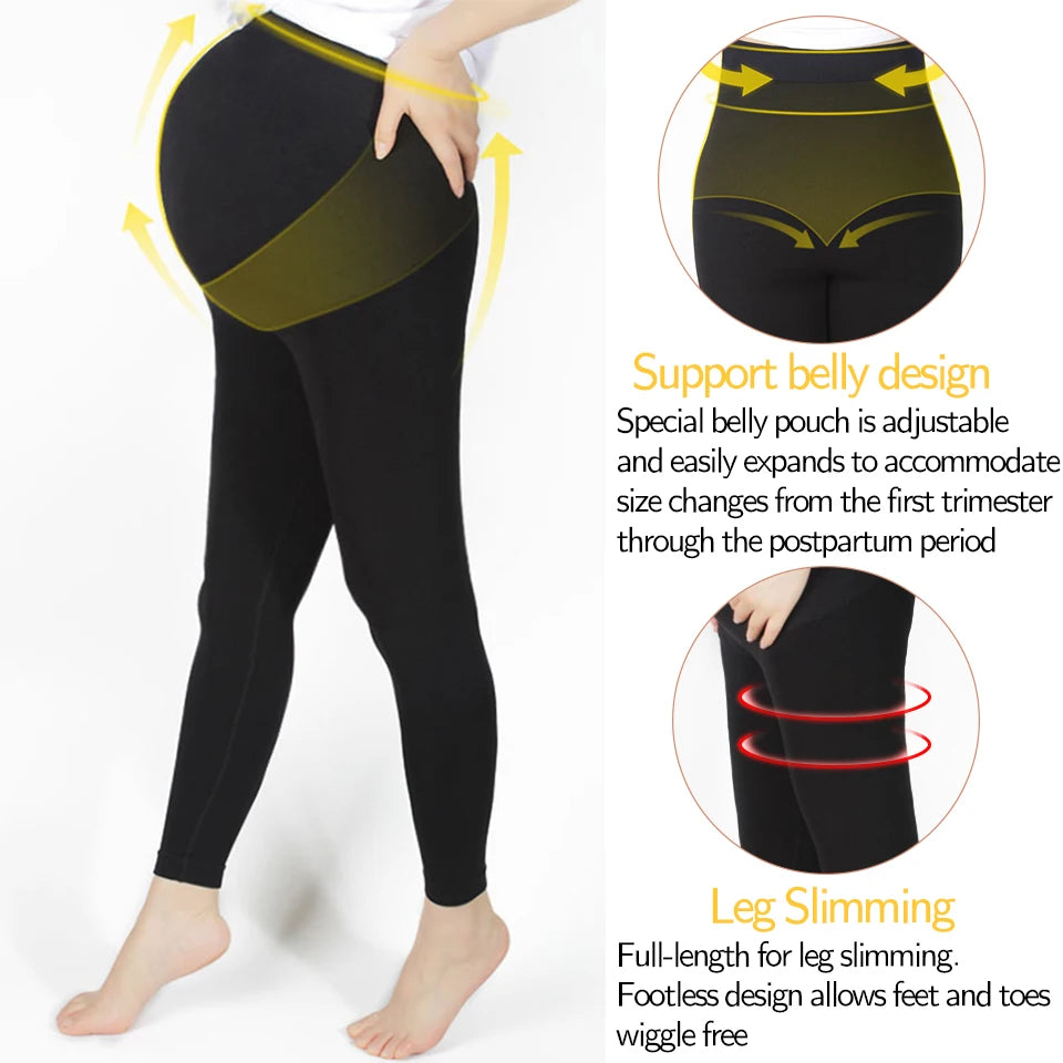 High Waist Pregnancy Yoga Pants with Belly Support