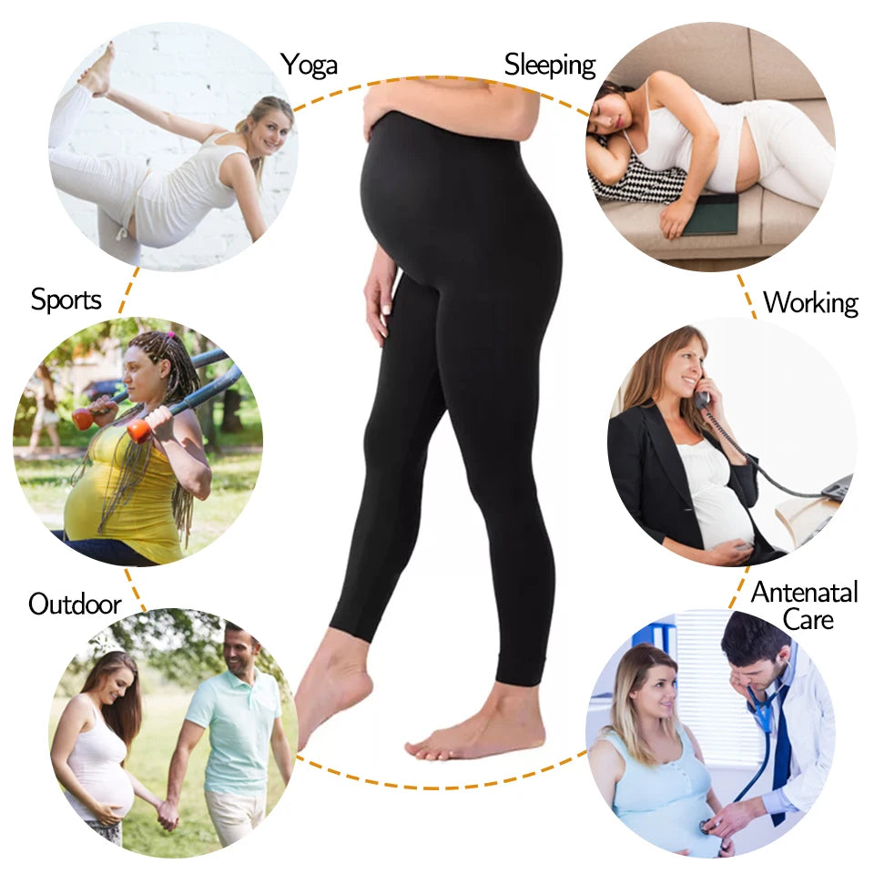 High Waist Pregnancy Yoga Pants with Belly Support
