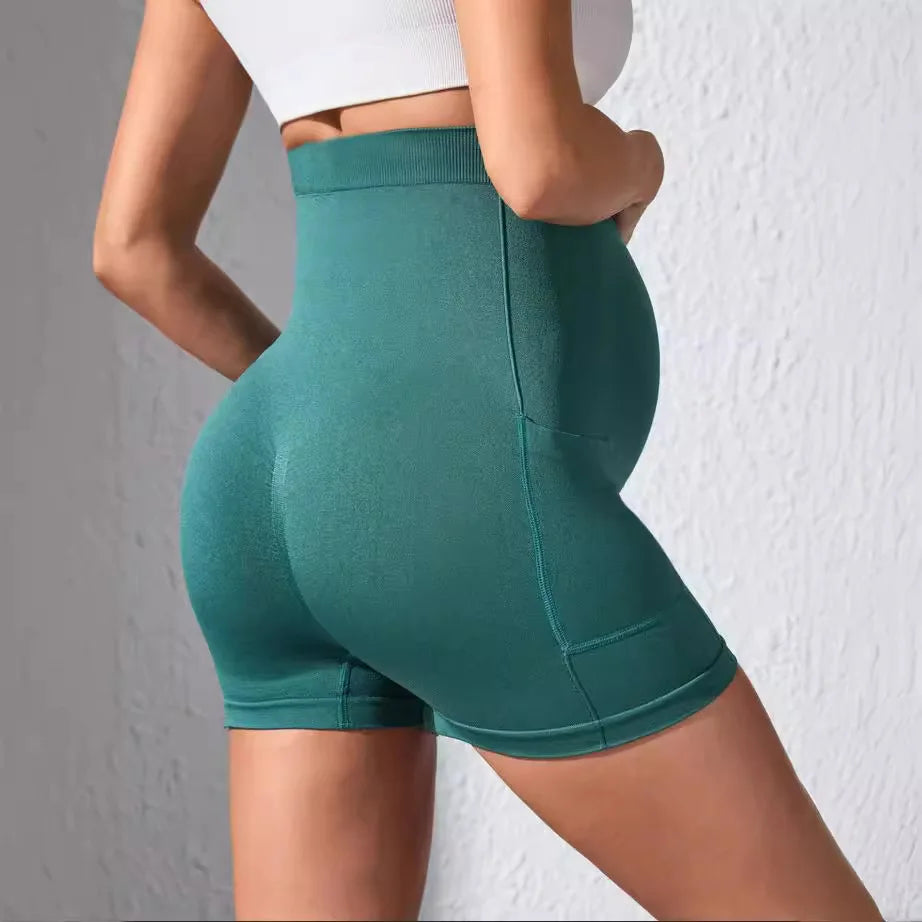 Pregnant Women's Gym Shorts with Pockets