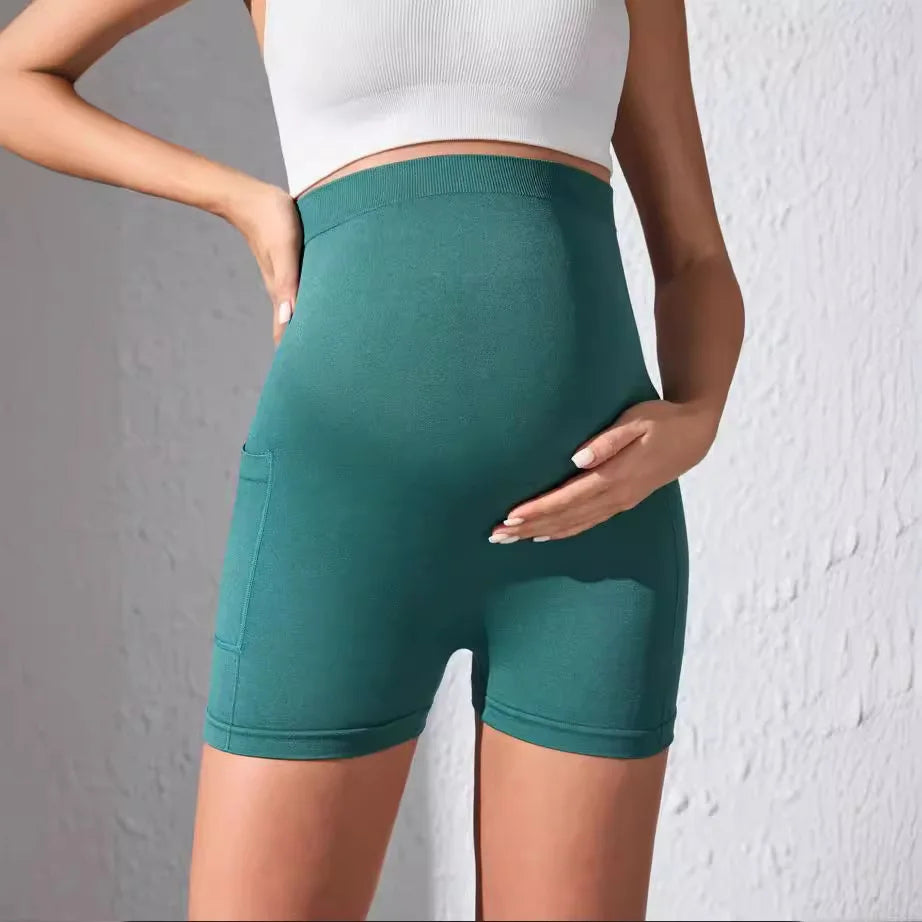 Pregnant Women's Gym Shorts with Pockets