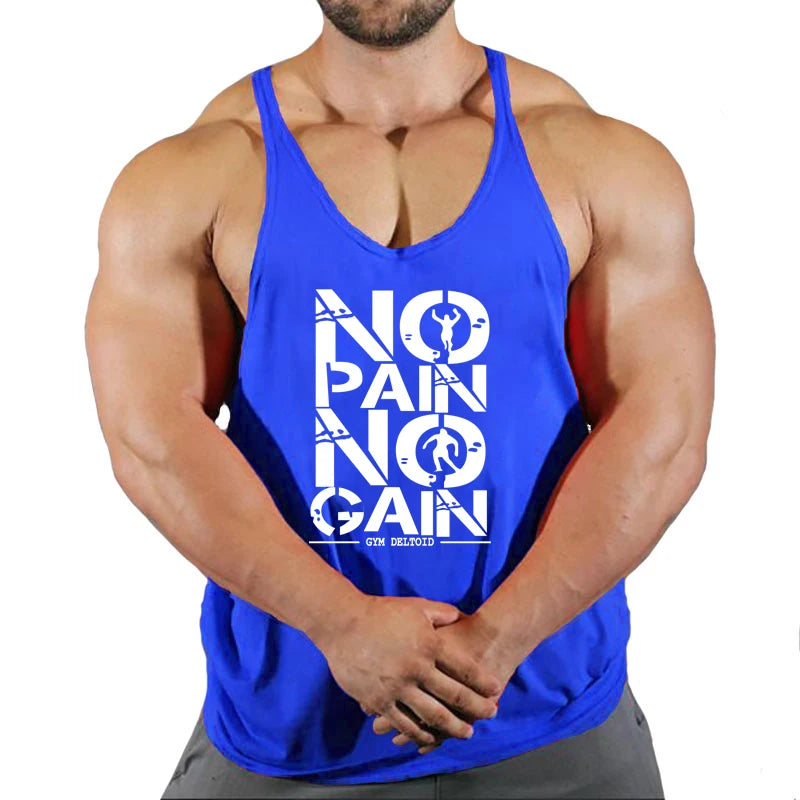 Men's Bodybuilding Hooded Tank Top Cotton Sleeveless