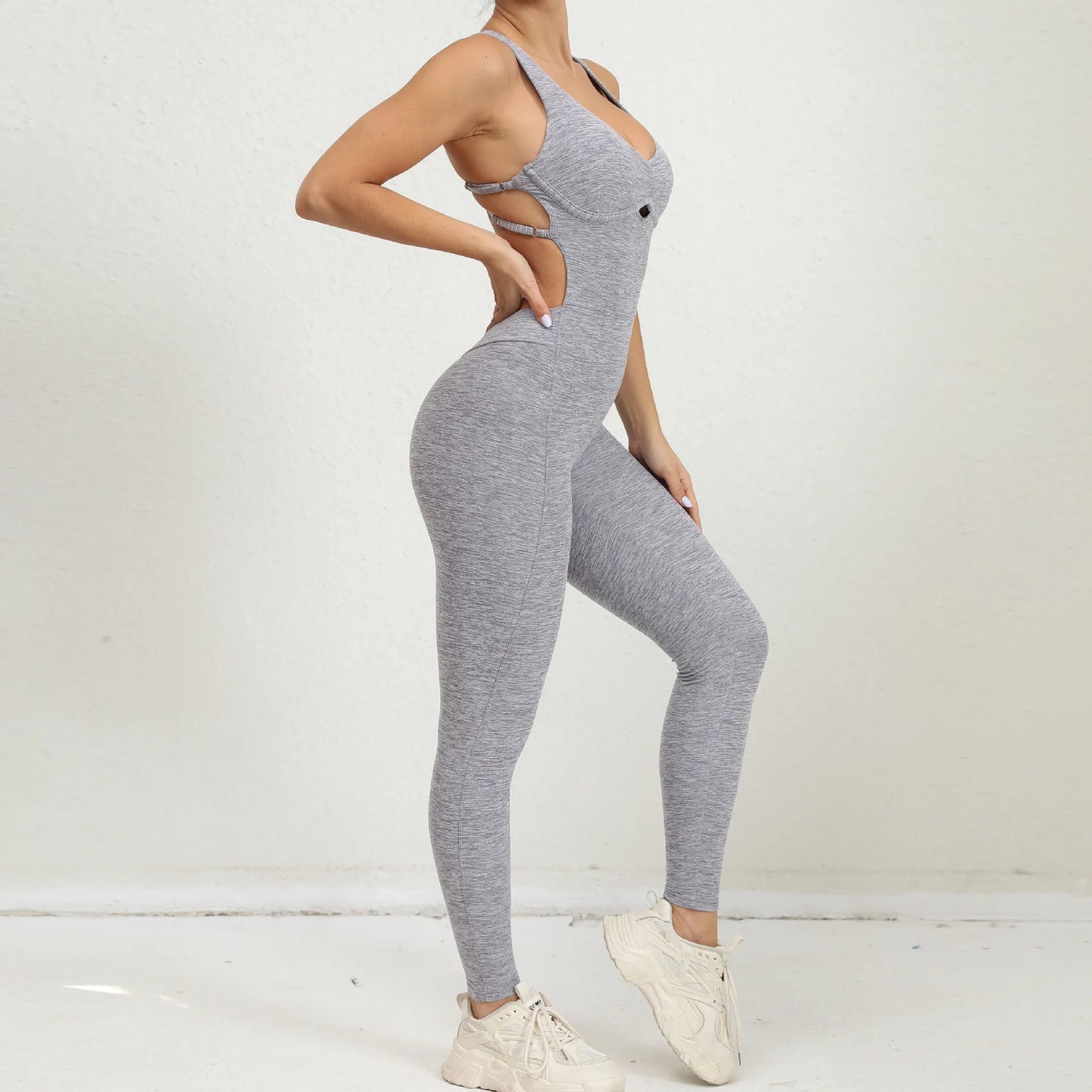 Women's Sporty Jumpsuit Gym Set