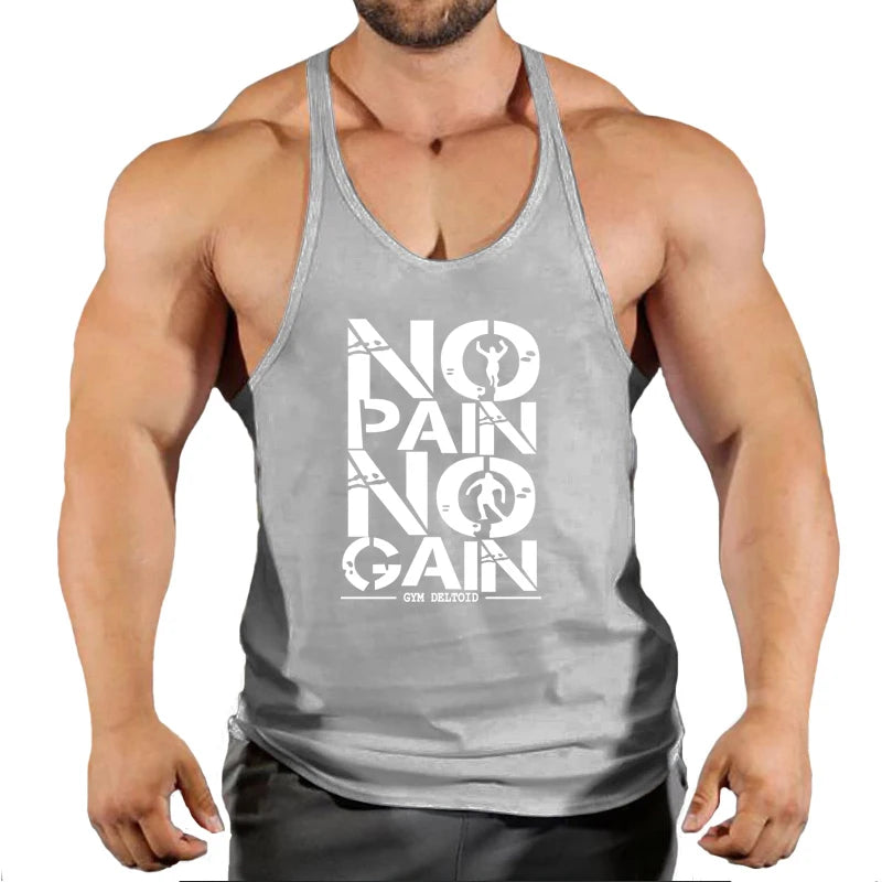 Men's Bodybuilding Hooded Tank Top Cotton Sleeveless