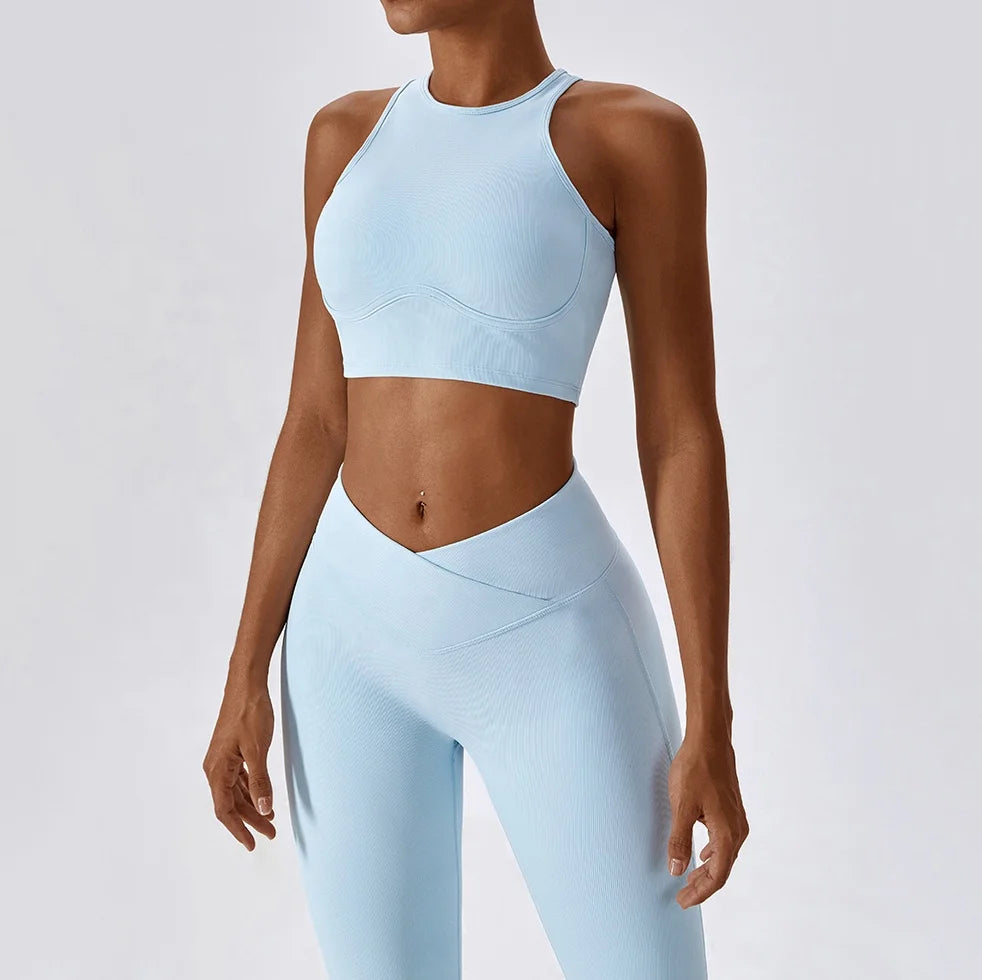 Solid Color Gym Fitness Yoga Set