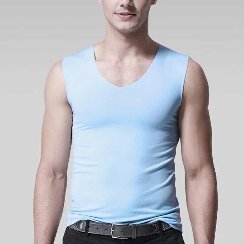 Silk Tank Tops Seamless Mens