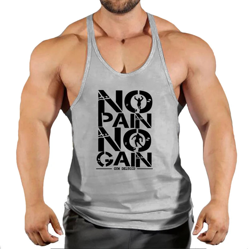 Men's Bodybuilding Hooded Tank Top Cotton Sleeveless
