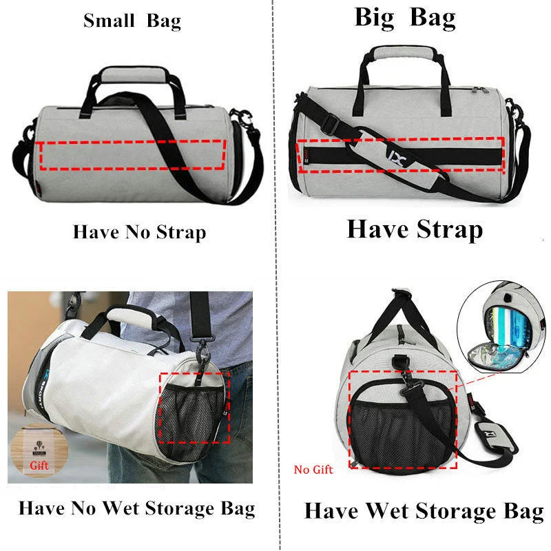 Men Dry Wet Separation Gym Bags For Outdoor Travel