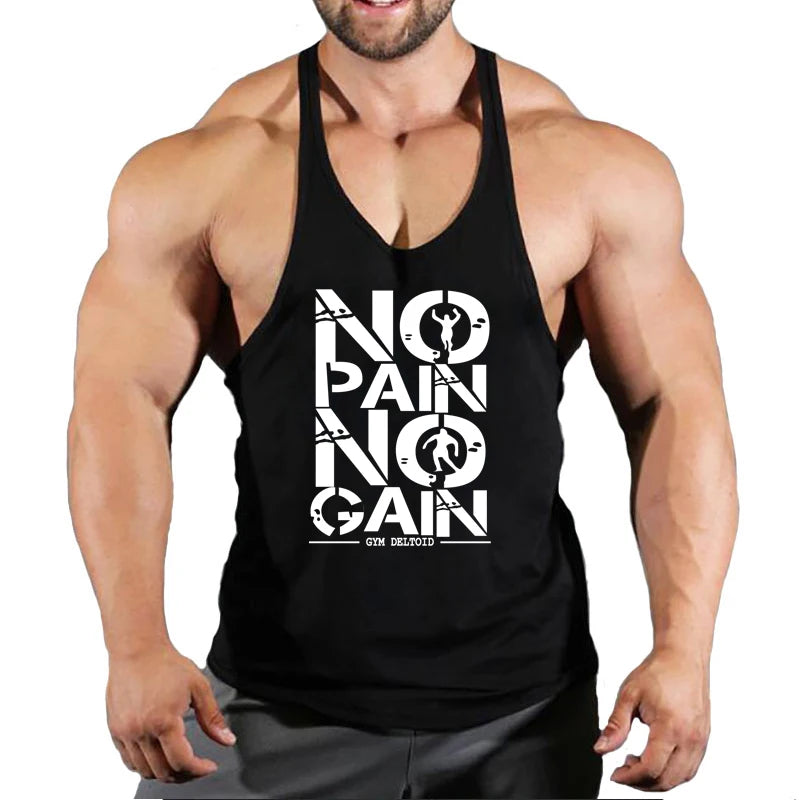 Men's Bodybuilding Hooded Tank Top Cotton Sleeveless