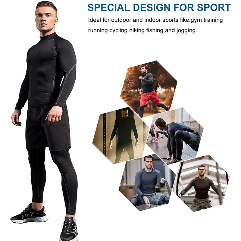 Men's Quick Dry Long Sleeve Compression Top