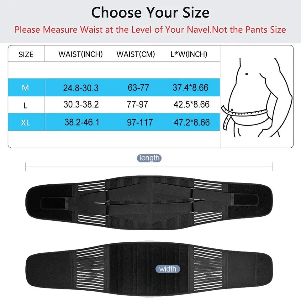 Lower Back Brace with Anti-skid Orthopedic Lumbar Support