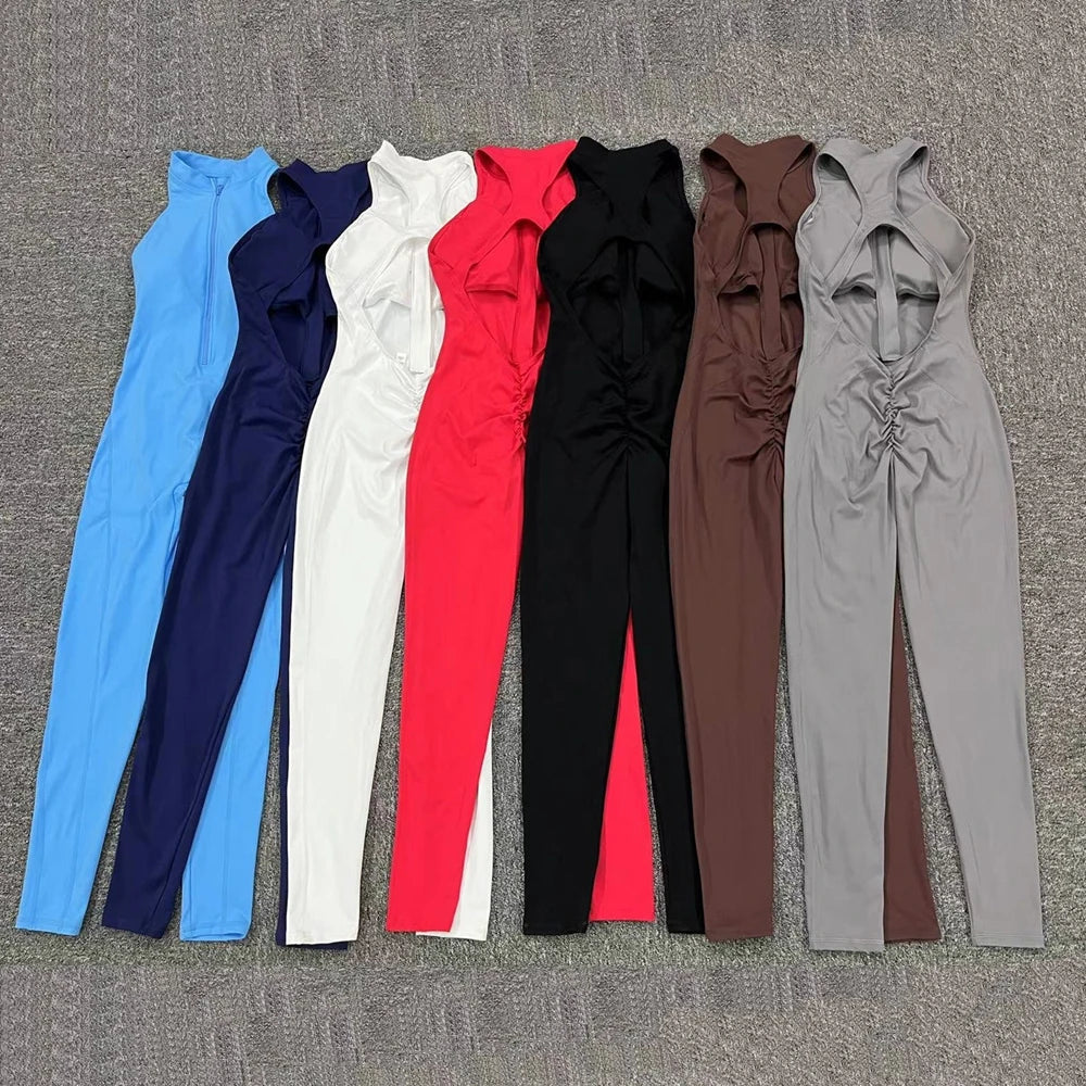 Zipper  Tracksuit One Piece Jumpsuit