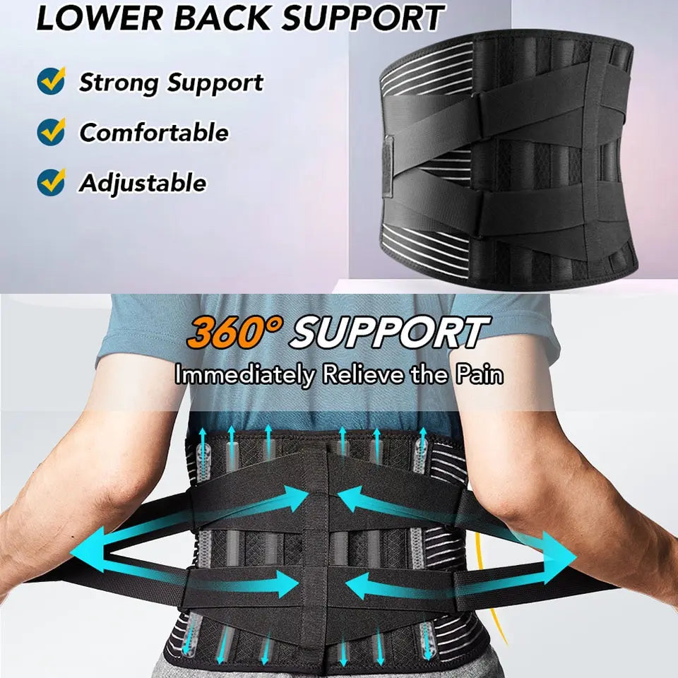 Lower Back Brace with Anti-skid Orthopedic Lumbar Support