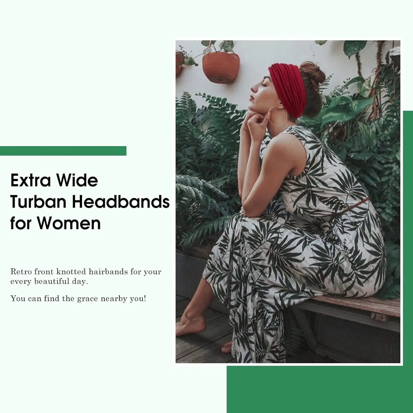 4 Pcs Wide Headbands for Women