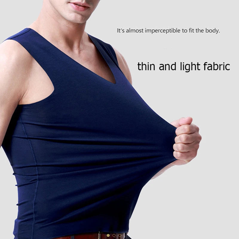 Silk Tank Tops Seamless Mens