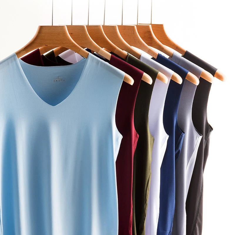 Silk Tank Tops Seamless Mens